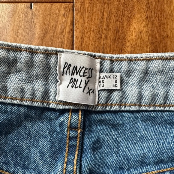Princess Polly Two-Tones High Waisted Mom Jeans size 8 - Picture 5 of 5